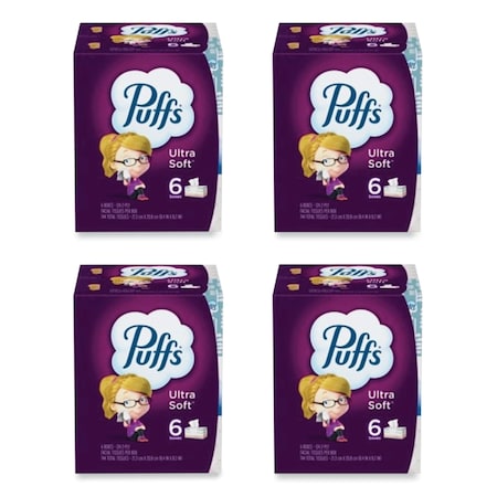 Puffs Ultra Soft 2 Ply Facial Tissues, 124 Sheets, 24 PK 80337307